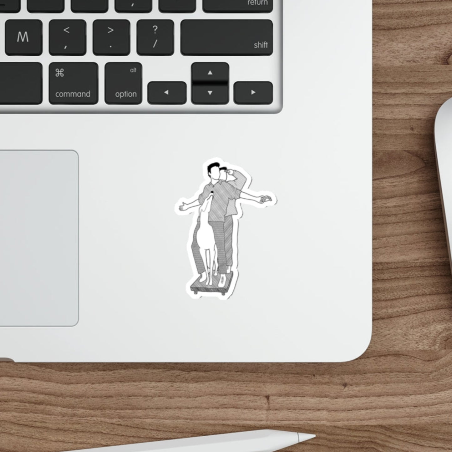 Pat The Dog - Chandler and Joey, Friends - Sticker