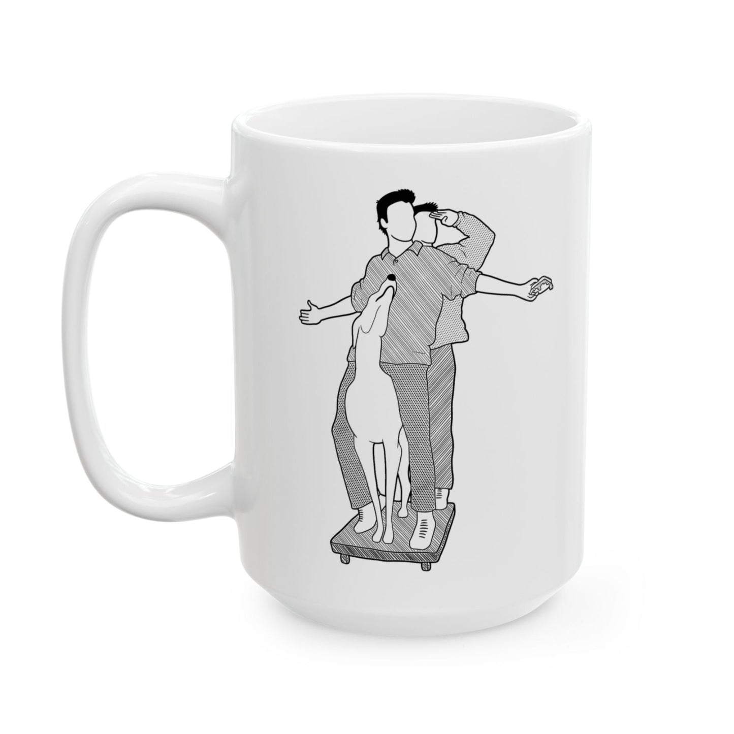 Pat The Dog - Chandler and Joey, Friends - Mug