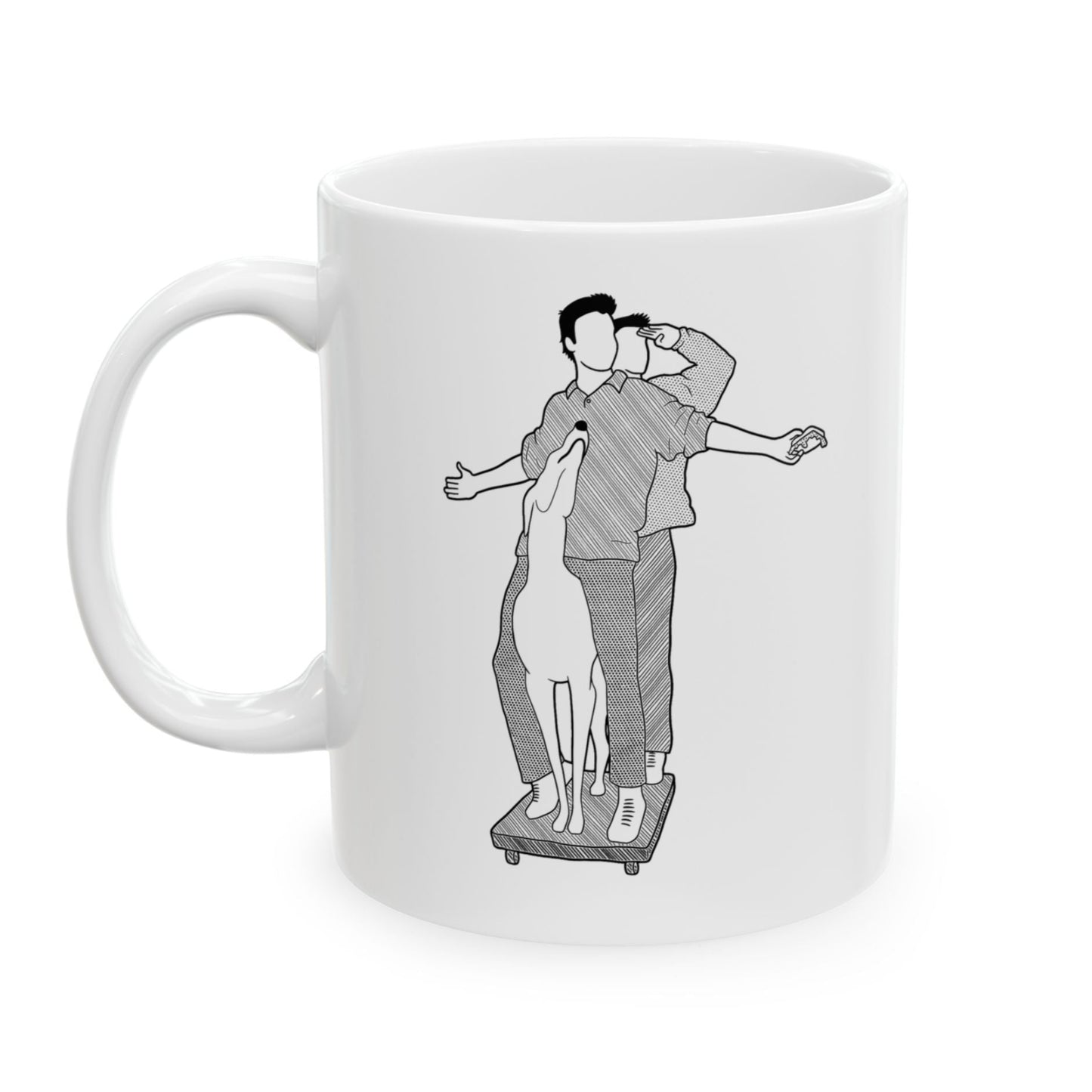 Pat The Dog - Chandler and Joey, Friends - Mug