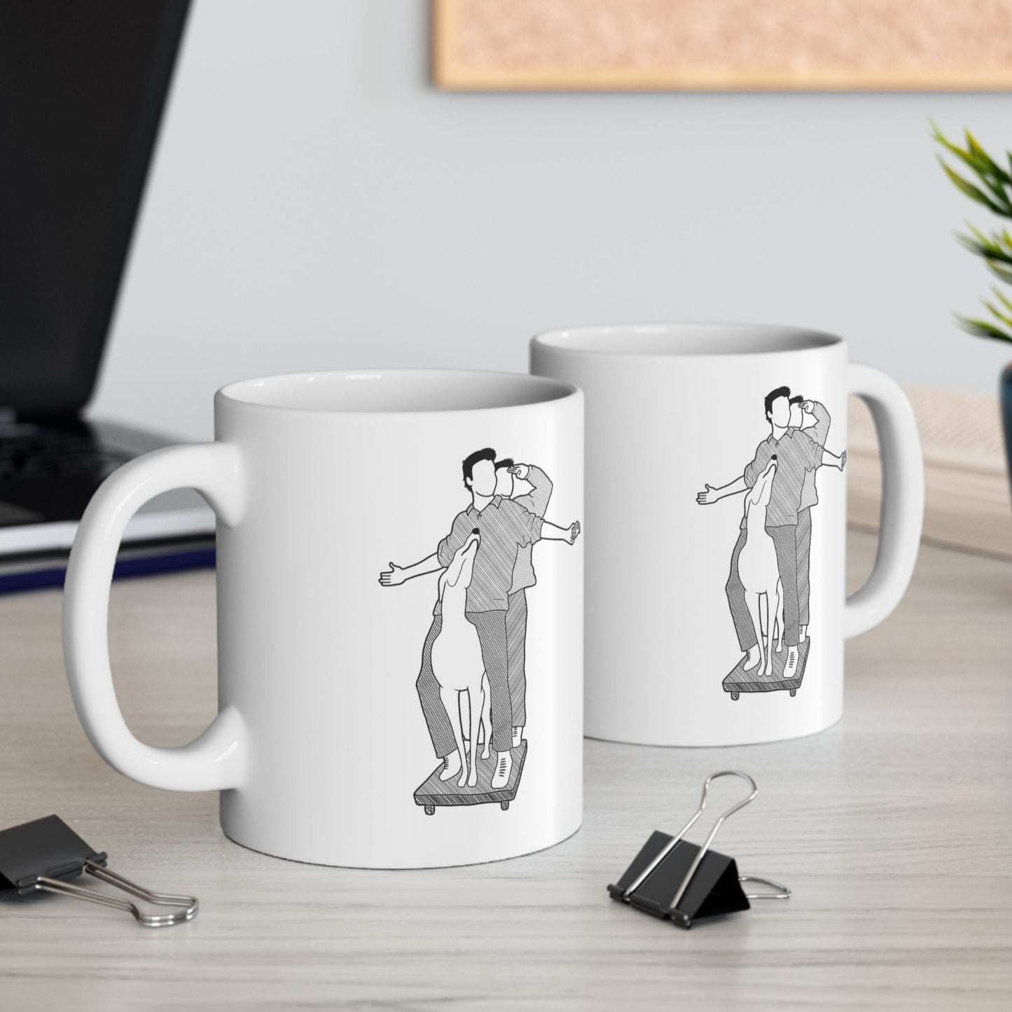 Pat The Dog - Chandler and Joey, Friends - Mug