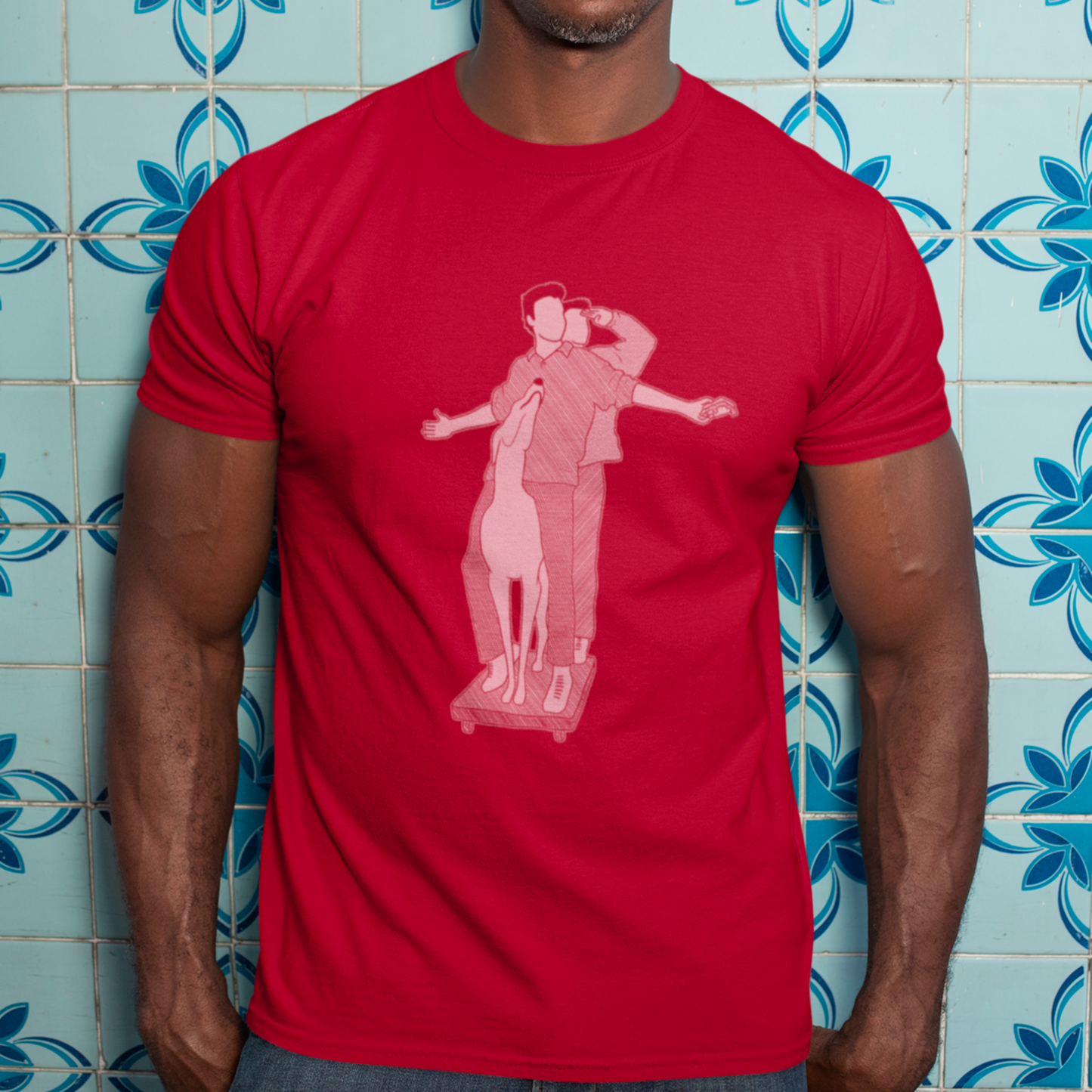 Pat The Dog - Chandler and Joey, Friends - Unisex T-Shirt