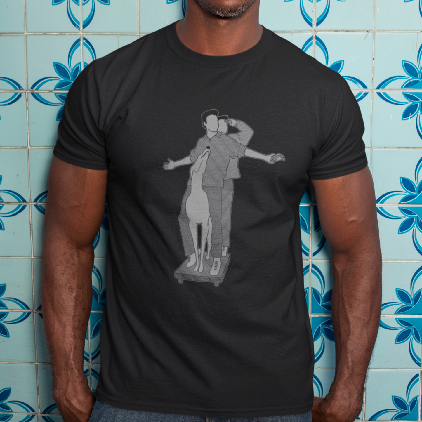 Pat The Dog - Chandler and Joey, Friends - Unisex T-Shirt
