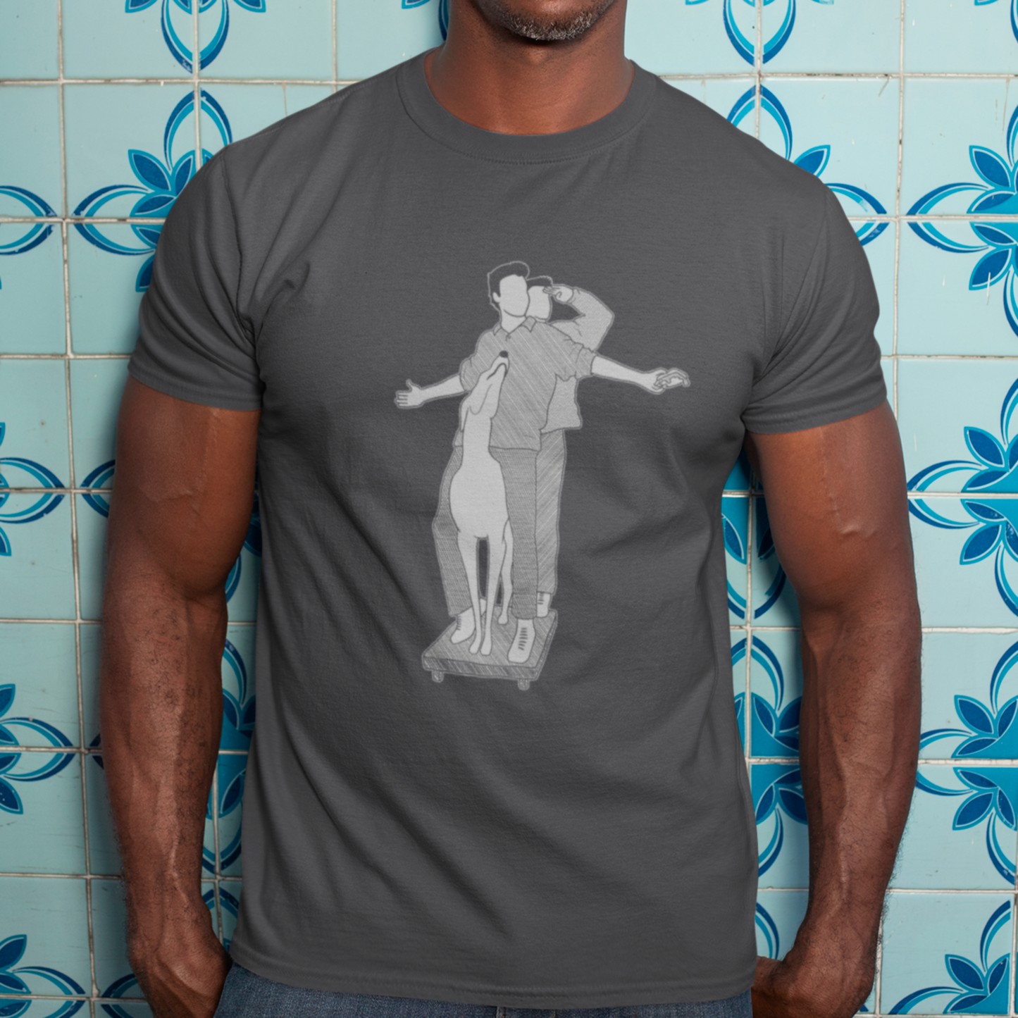 Pat The Dog - Chandler and Joey, Friends - Unisex T-Shirt