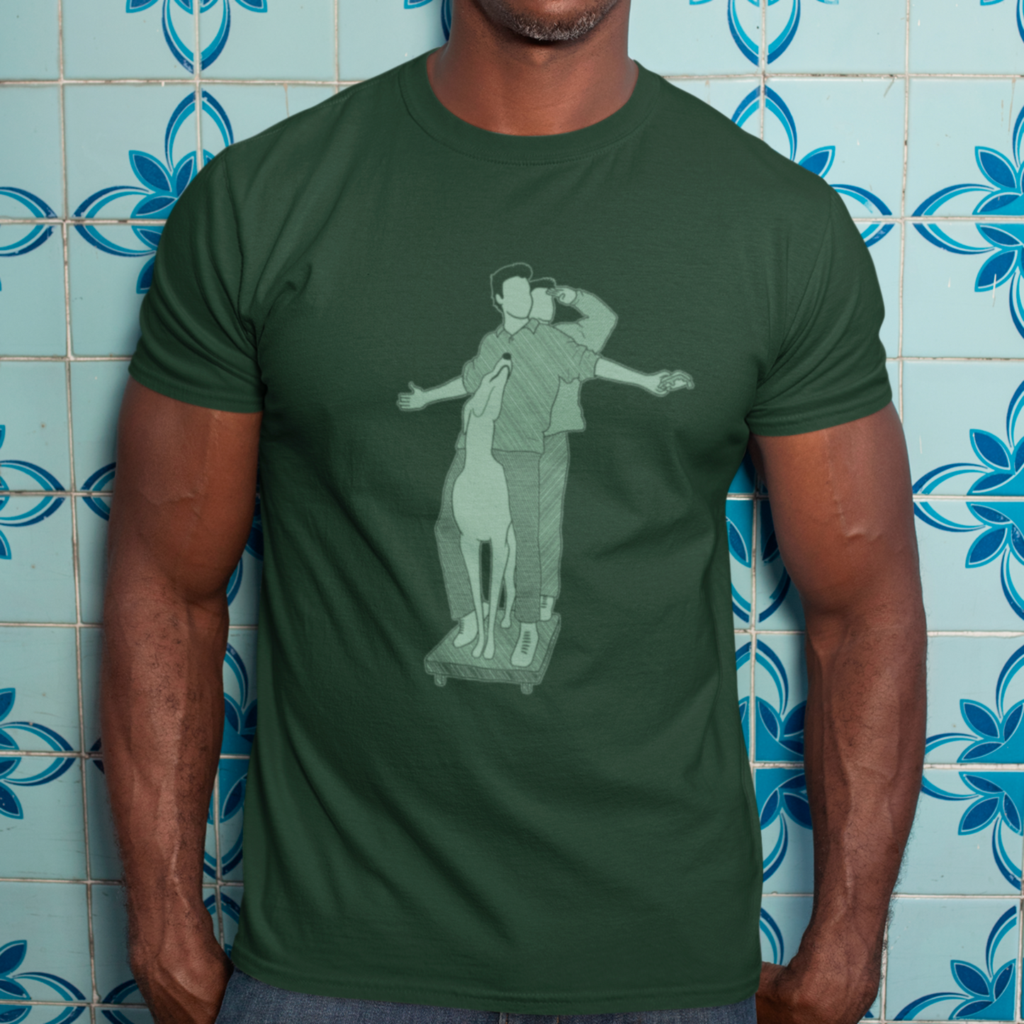 Pat The Dog - Chandler and Joey, Friends - Unisex T-Shirt
