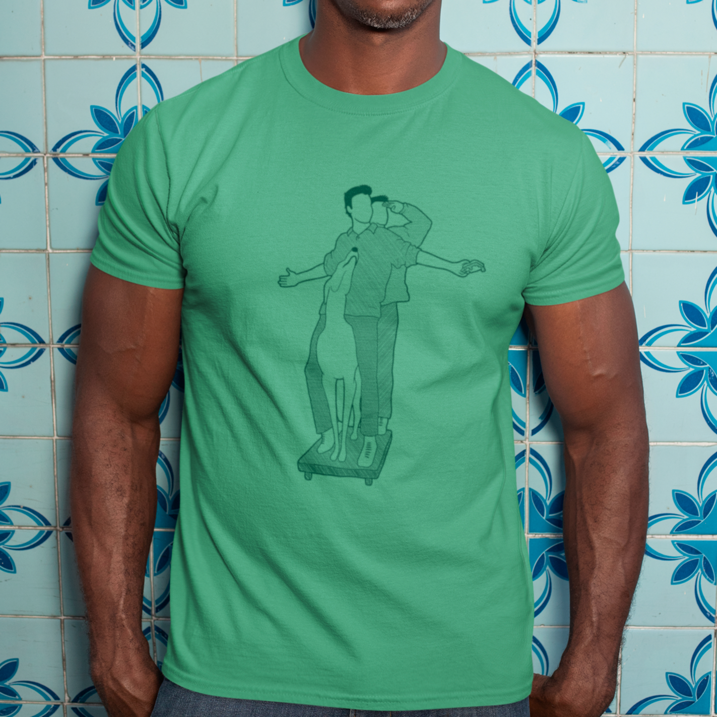 Pat The Dog - Chandler and Joey, Friends - Unisex T-Shirt