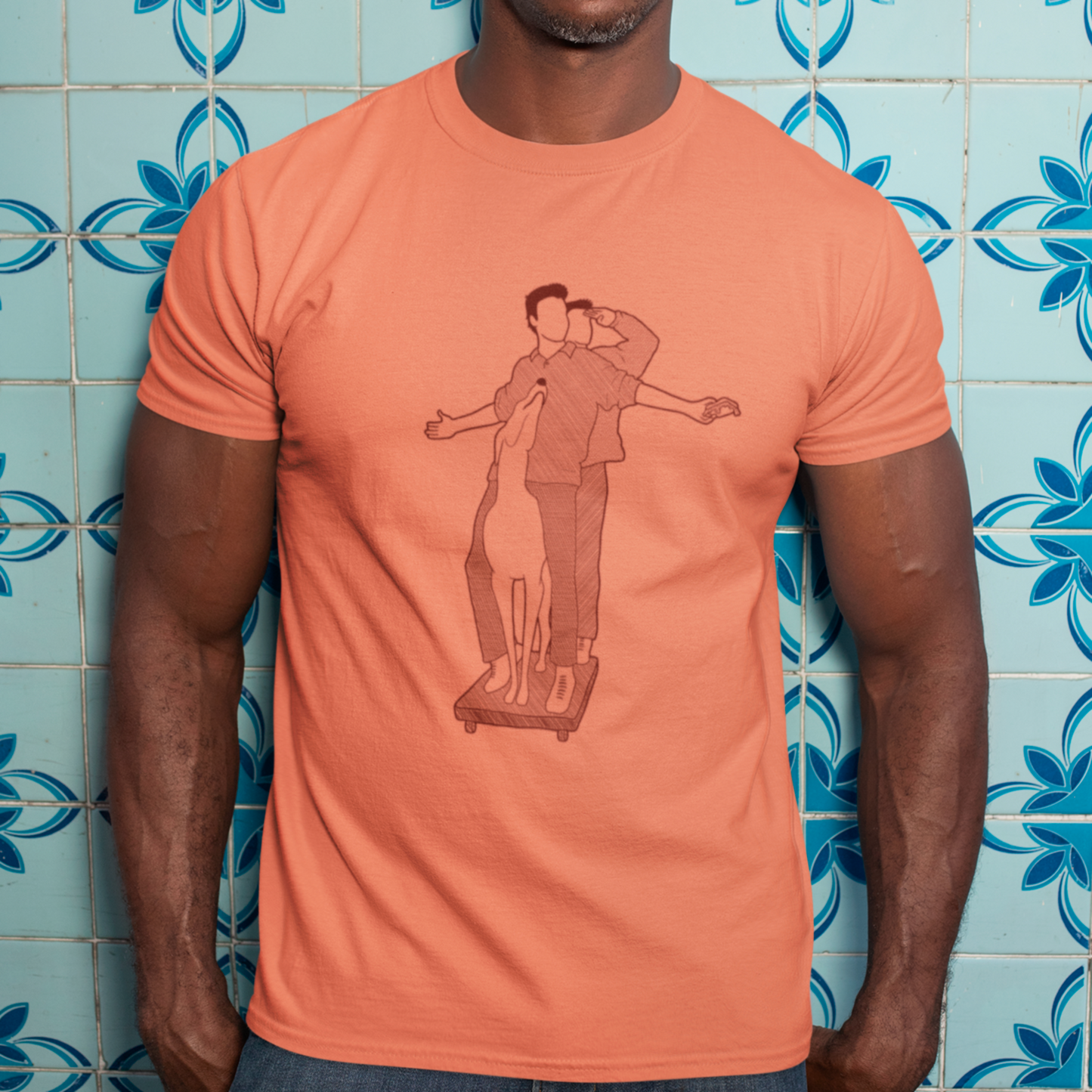 Pat The Dog - Chandler and Joey, Friends - Unisex T-Shirt