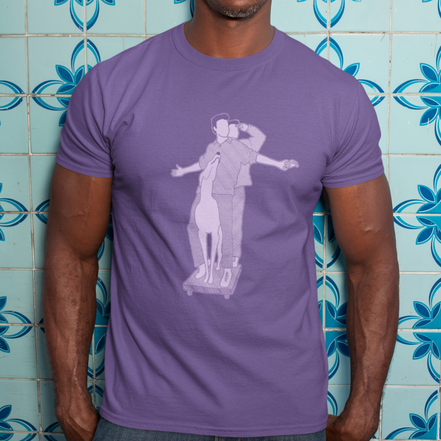 Pat The Dog - Chandler and Joey, Friends - Unisex T-Shirt