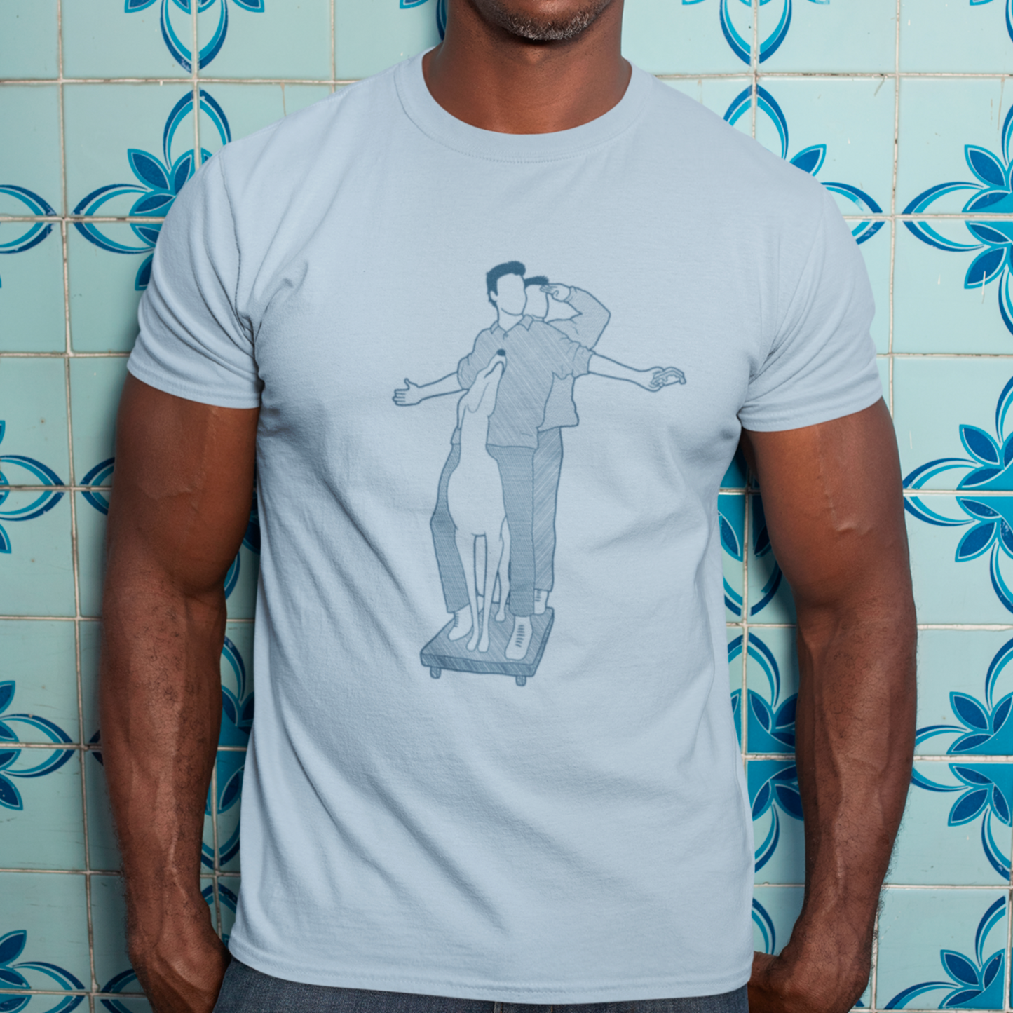 Pat The Dog - Chandler and Joey, Friends - Unisex T-Shirt