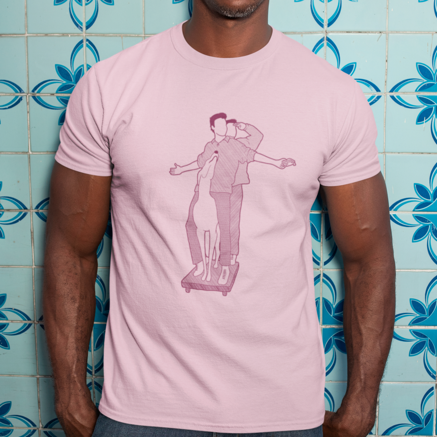 Pat The Dog - Chandler and Joey, Friends - Unisex T-Shirt