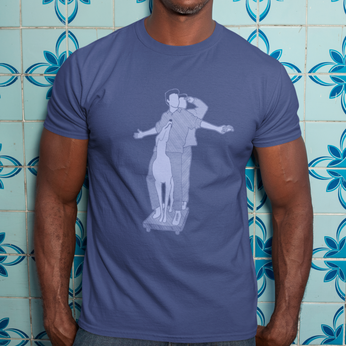 Pat The Dog - Chandler and Joey, Friends - Unisex T-Shirt