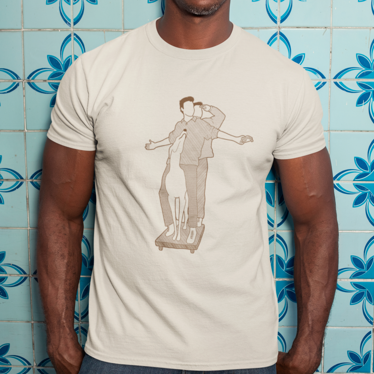 Pat The Dog - Chandler and Joey, Friends - Unisex T-Shirt