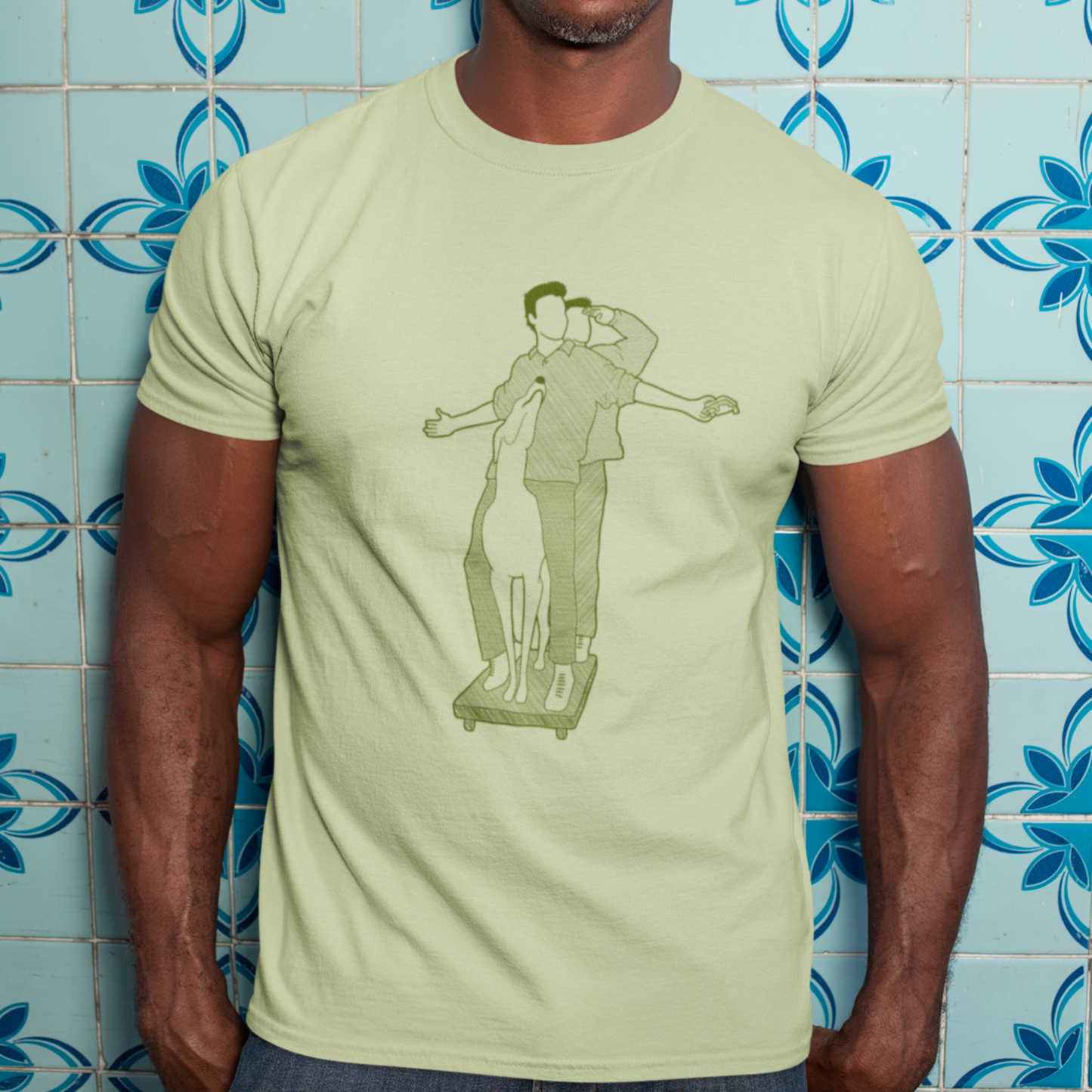 Pat The Dog - Chandler and Joey, Friends - Unisex T-Shirt