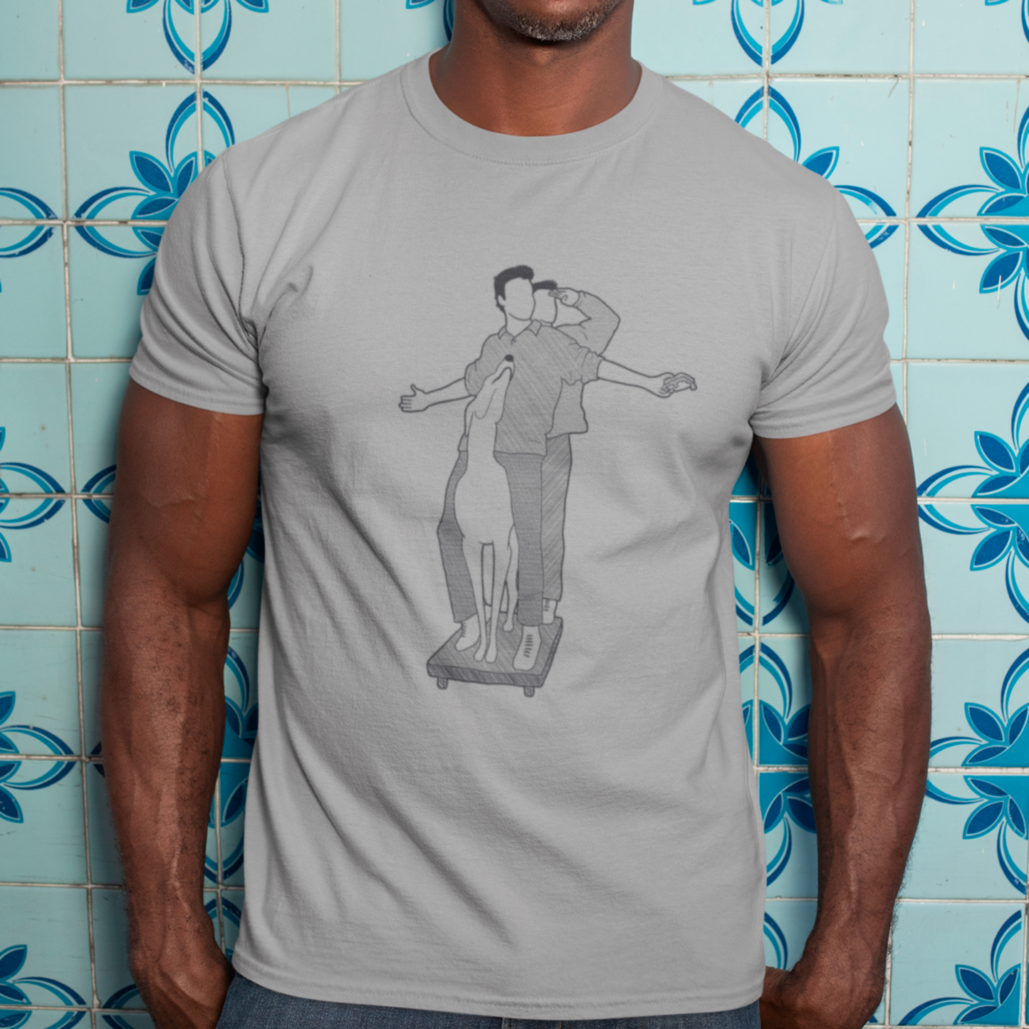 Pat The Dog - Chandler and Joey, Friends - Unisex T-Shirt