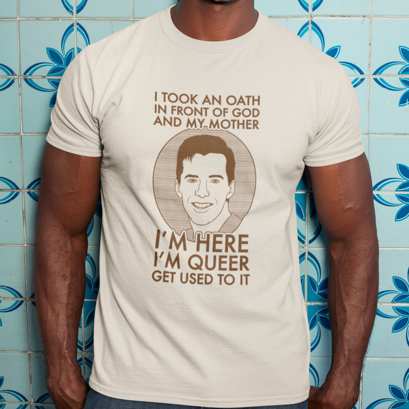 I'm Here, I'm Queer, Get Used To It - Jack McFarland, Will and Grace - Unisex T-Shirt