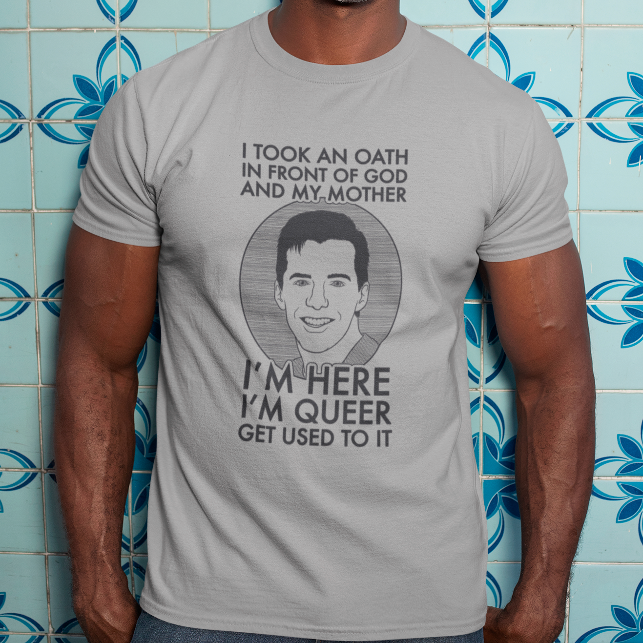 I'm Here, I'm Queer, Get Used To It - Jack McFarland, Will and Grace - Unisex T-Shirt