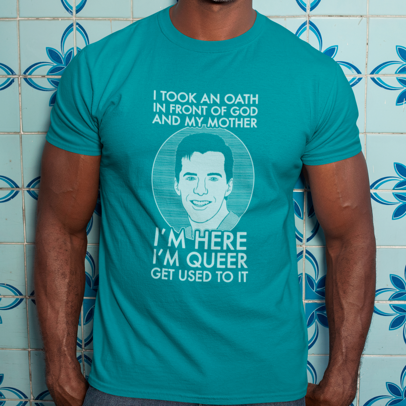 I'm Here, I'm Queer, Get Used To It - Jack McFarland, Will and Grace - Unisex T-Shirt