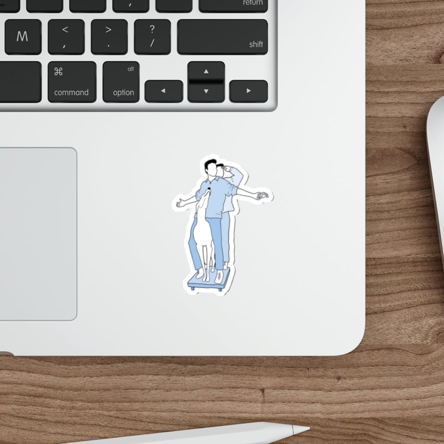 Pat The Dog - Chandler and Joey, Friends - Sticker