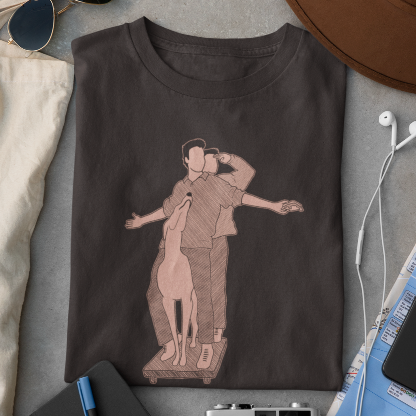 Pat The Dog - Chandler and Joey, Friends - Unisex T-Shirt