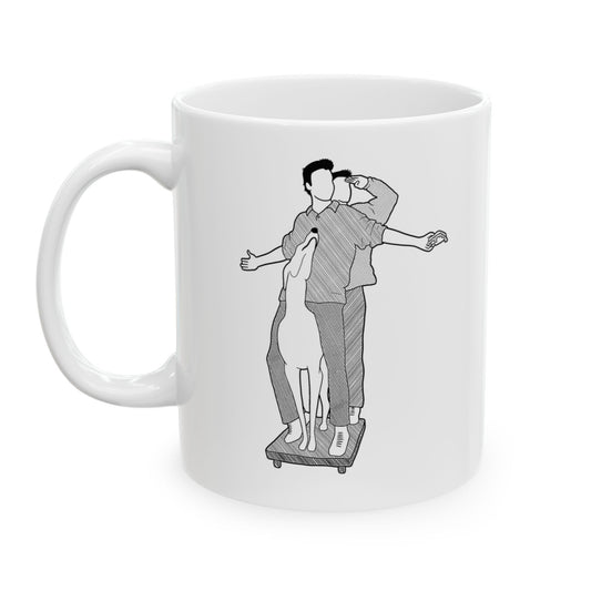Pat The Dog - Chandler and Joey, Friends - Mug