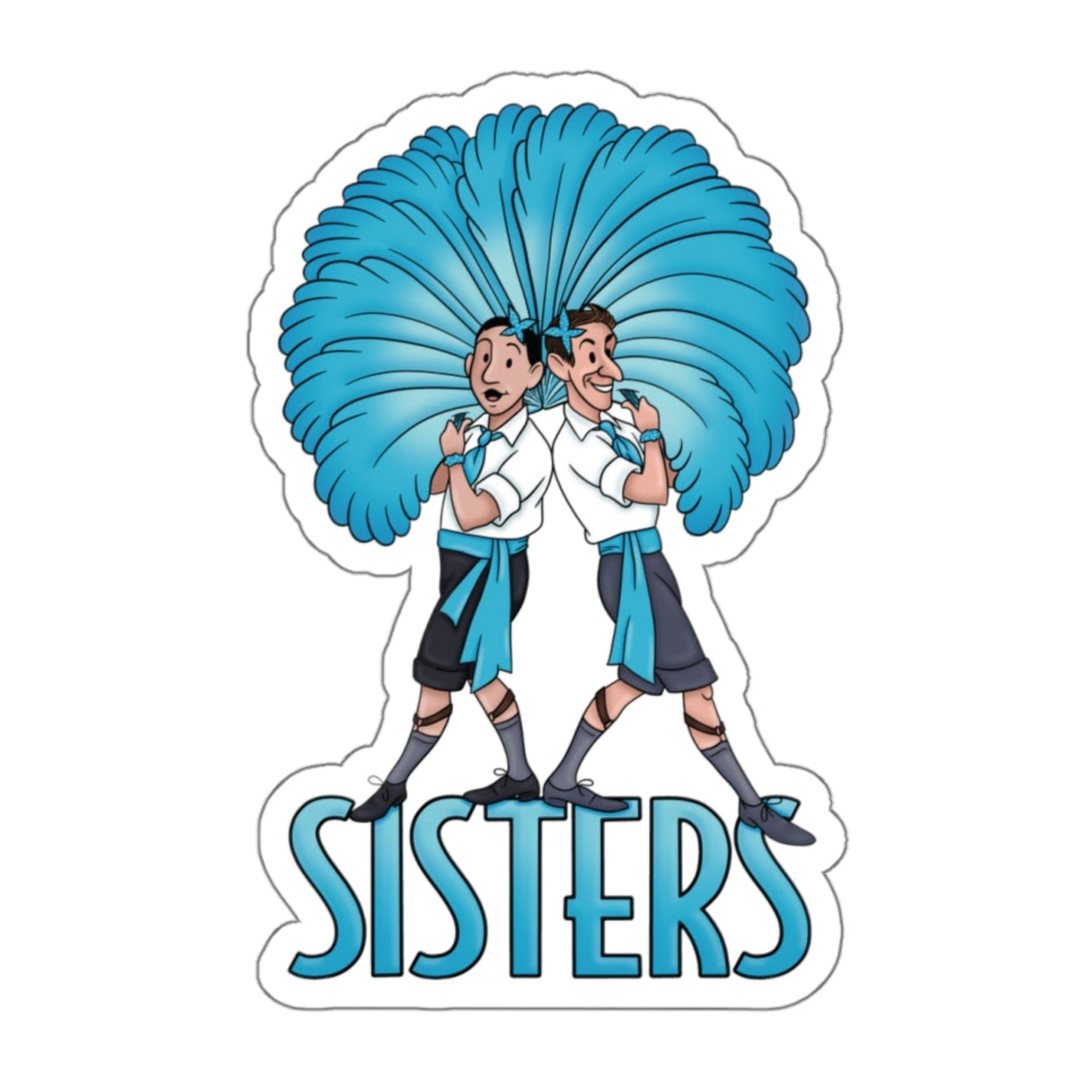 Sisters - Bob and Phil, White Christmas - Sticker
