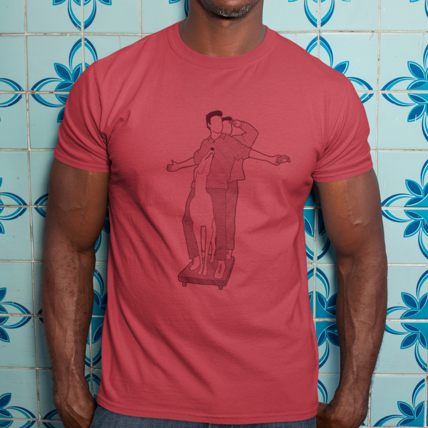 Pat The Dog - Chandler and Joey, Friends - Unisex T-Shirt