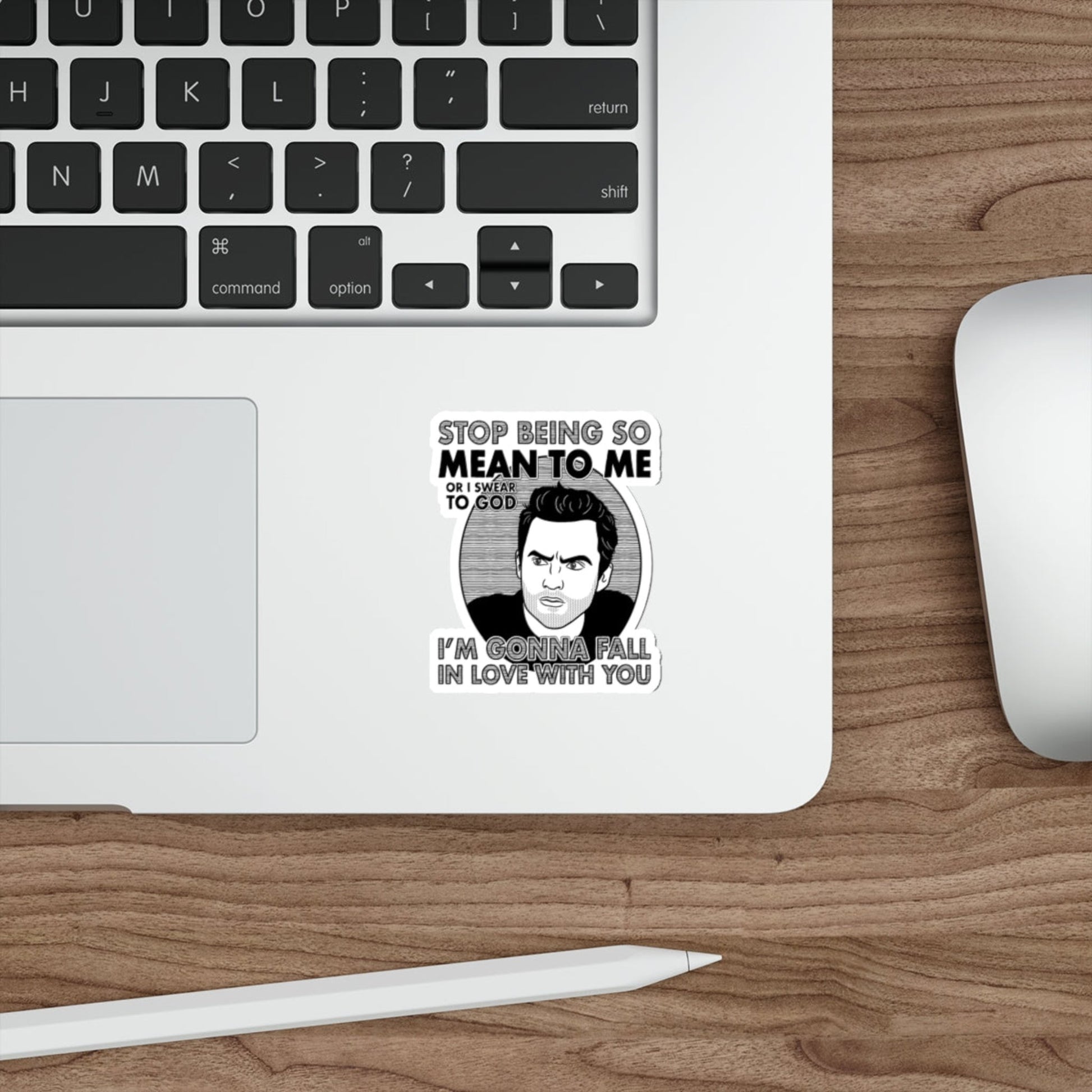 Stop Being So Mean To Me Nick Miller New Girl Jake Johnson Sticker 3 inch