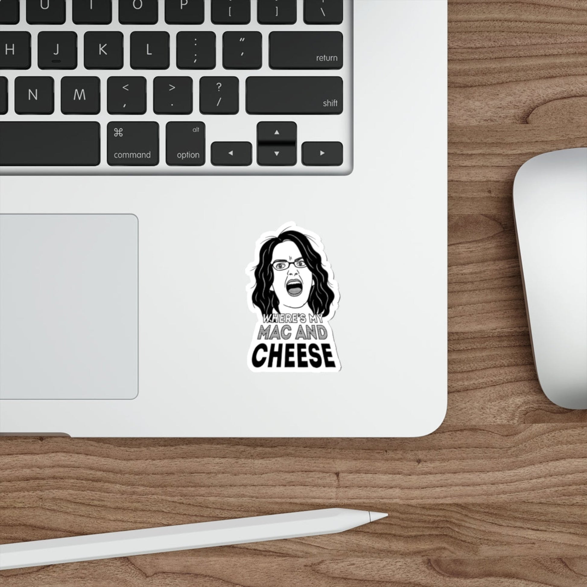 Wheres My Mac And Cheese Liz Lemon 30 Rock Tina Fey Sticker 3 inch