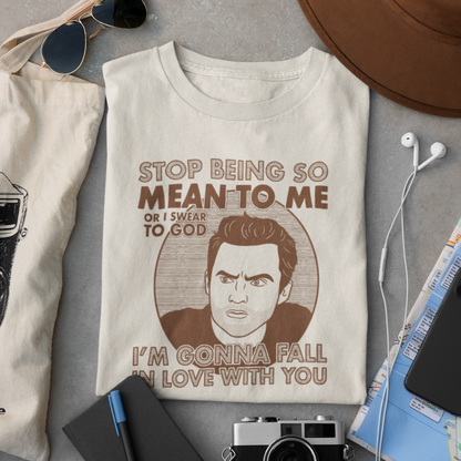 Stop Being So Mean To Me - Nick Miller, New Girl - Unisex T-Shirt, front and back